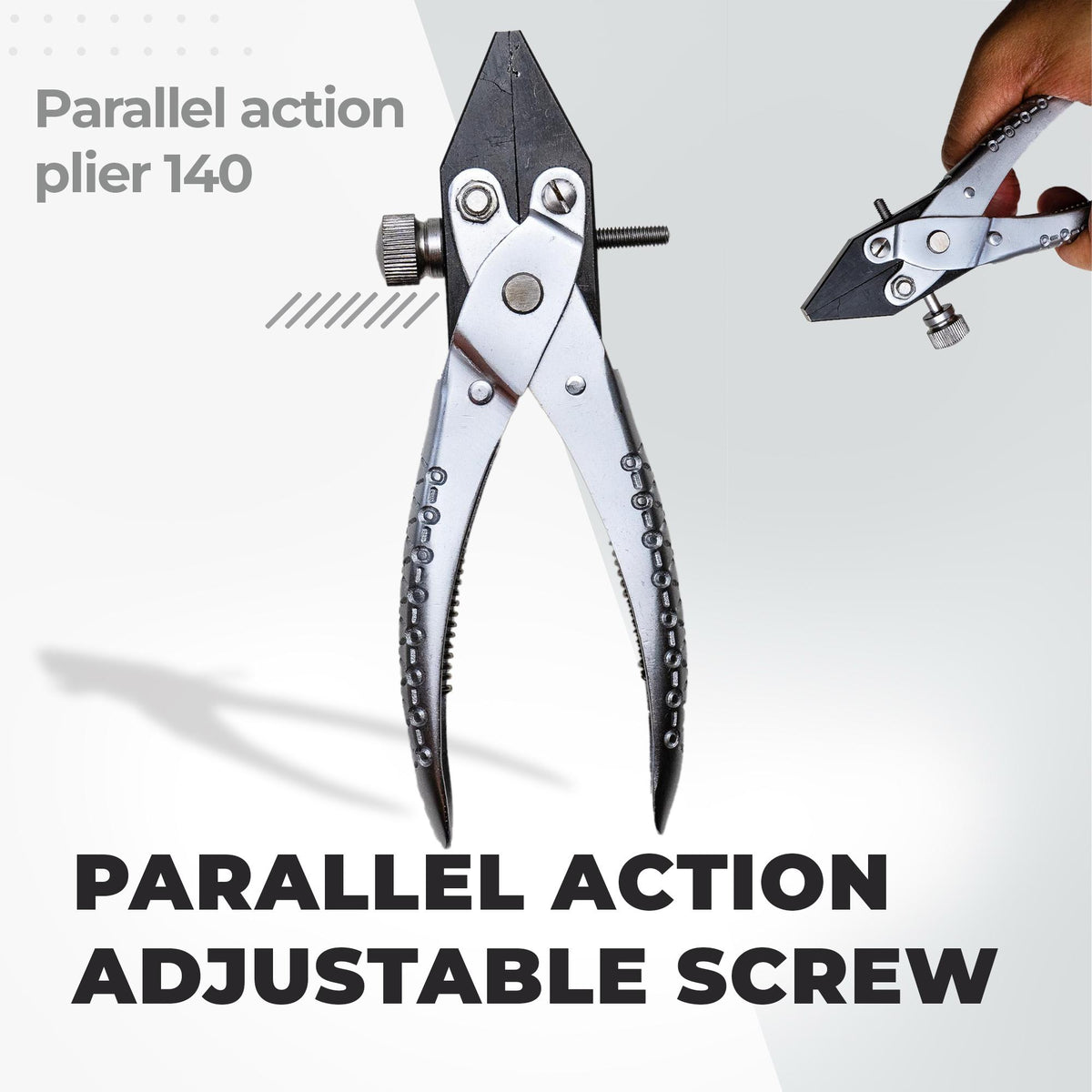 Parallel action jewelry pliers featuring smooth jaws for precision work.