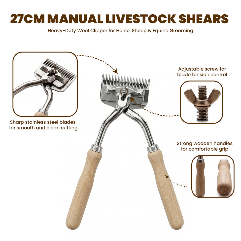 Hand Wool Shears 27cm for Sheep & Goats | Tools Master UK