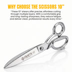 10 inch heavy duty sewing scissors by Tools Master UK