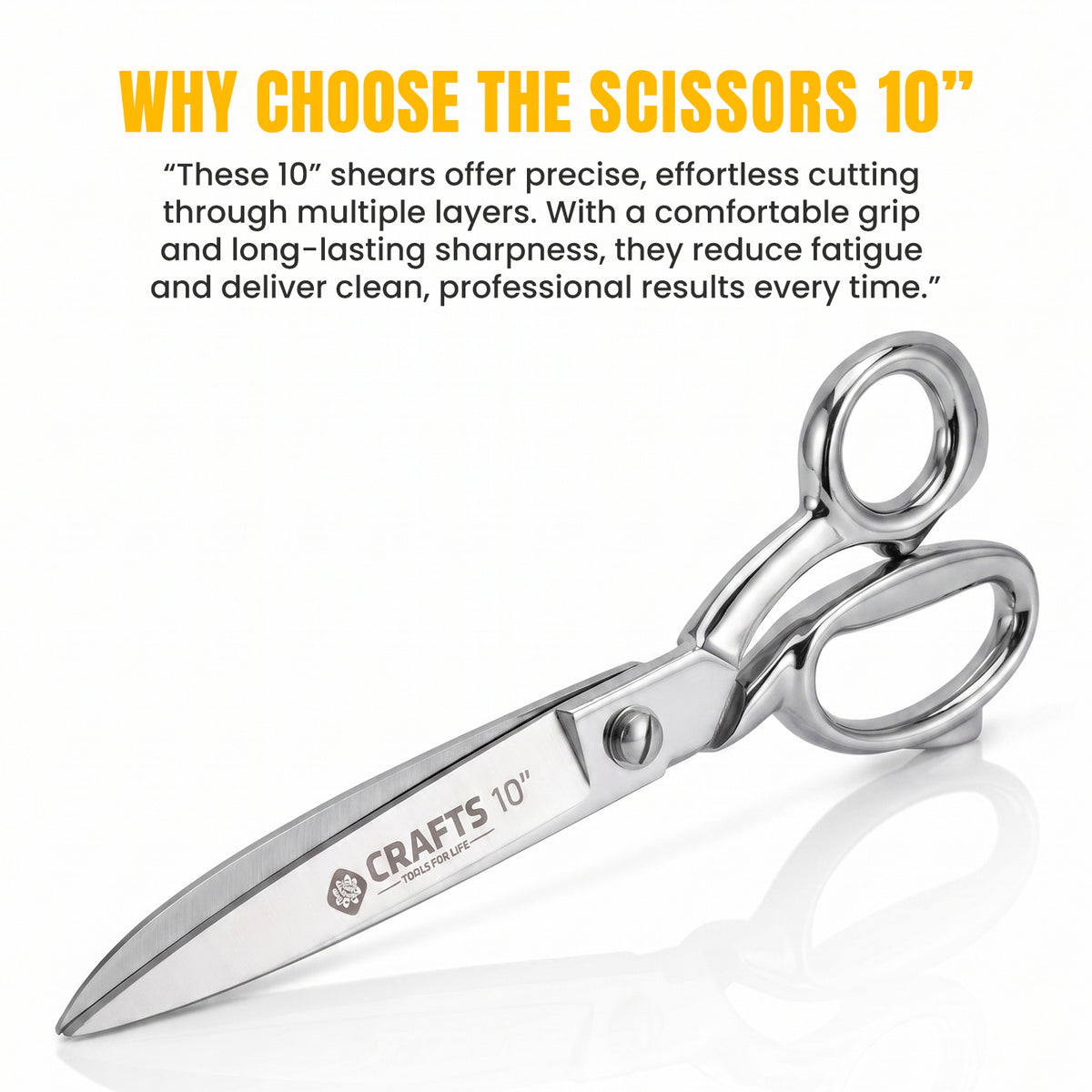 10 inch heavy duty sewing scissors by Tools Master UK