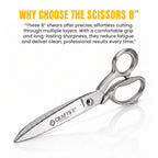 8 inch heavy duty sewing scissors by Tools Master UK