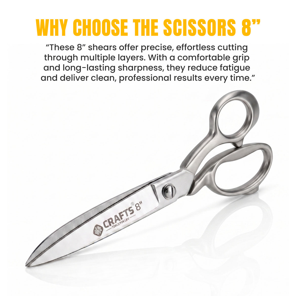 8 inch heavy duty sewing scissors by Tools Master UK