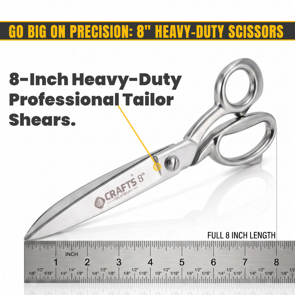 8 inch tailor scissors cutting fabric