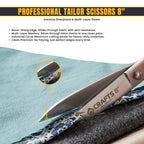8 inch sewing scissors side view