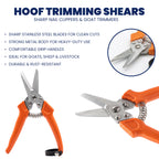 9 inch orange hoof trimming shears – view 2