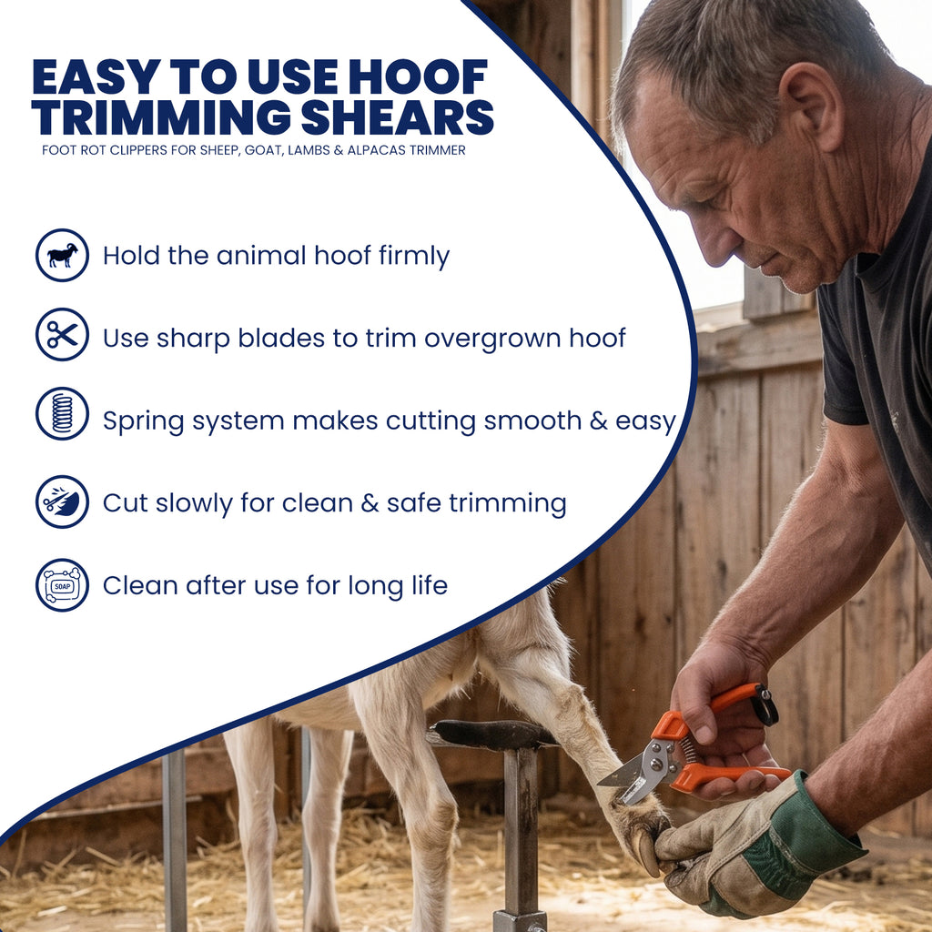 9 inch orange hoof trimming shears – view 4