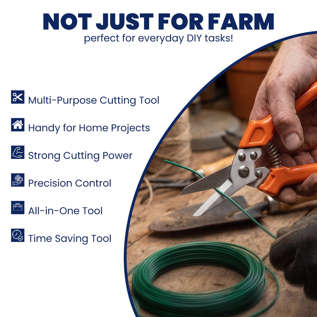 9 inch orange hoof trimming shears – view 6