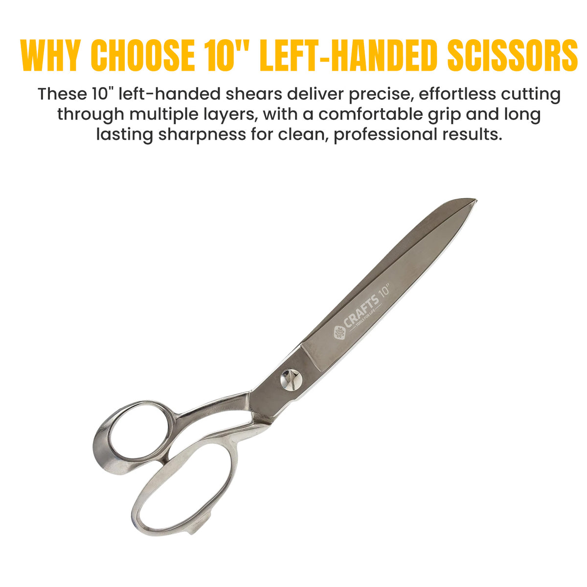 Left-handed tailor shears 10 inch by Tools Master UK