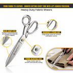 Left-handed blade alignment on 10 inch tailor shears