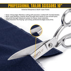 10 inch left-handed leather and upholstery scissors