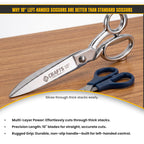 NS Crafts 10 inch left-handed sewing scissors