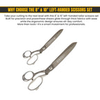Left-handed tailor shears 8 inch by Tools Master UK