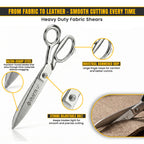 Left-handed blade alignment on 8 inch tailor shears