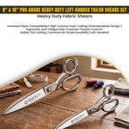 Stainless steel blades on 8 inch left-handed shears