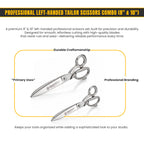 Heavy duty 8 inch left-handed tailor scissors