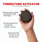 Medical tuning fork set 128 Hz and 512 Hz with case and activator – image 3
