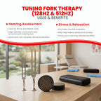 Medical tuning fork set 128 Hz and 512 Hz with case and activator – image 4