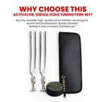 Medical tuning fork set 128 Hz and 512 Hz with case and activator – image 5
