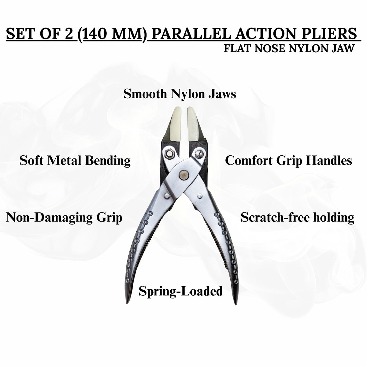 Non-marring nylon jaws ideal for coated wire

