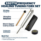 NS Crafts 32 Hz Otto weighted tuning fork with activator, mallet and leather pouch – image 2