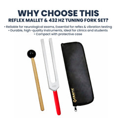 NS Crafts 432 Hz tuning fork with grip, mallet and pouch – image 8