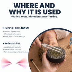 NS Crafts 432 Hz tuning fork with grip, activator, mallet and pouch – image 4