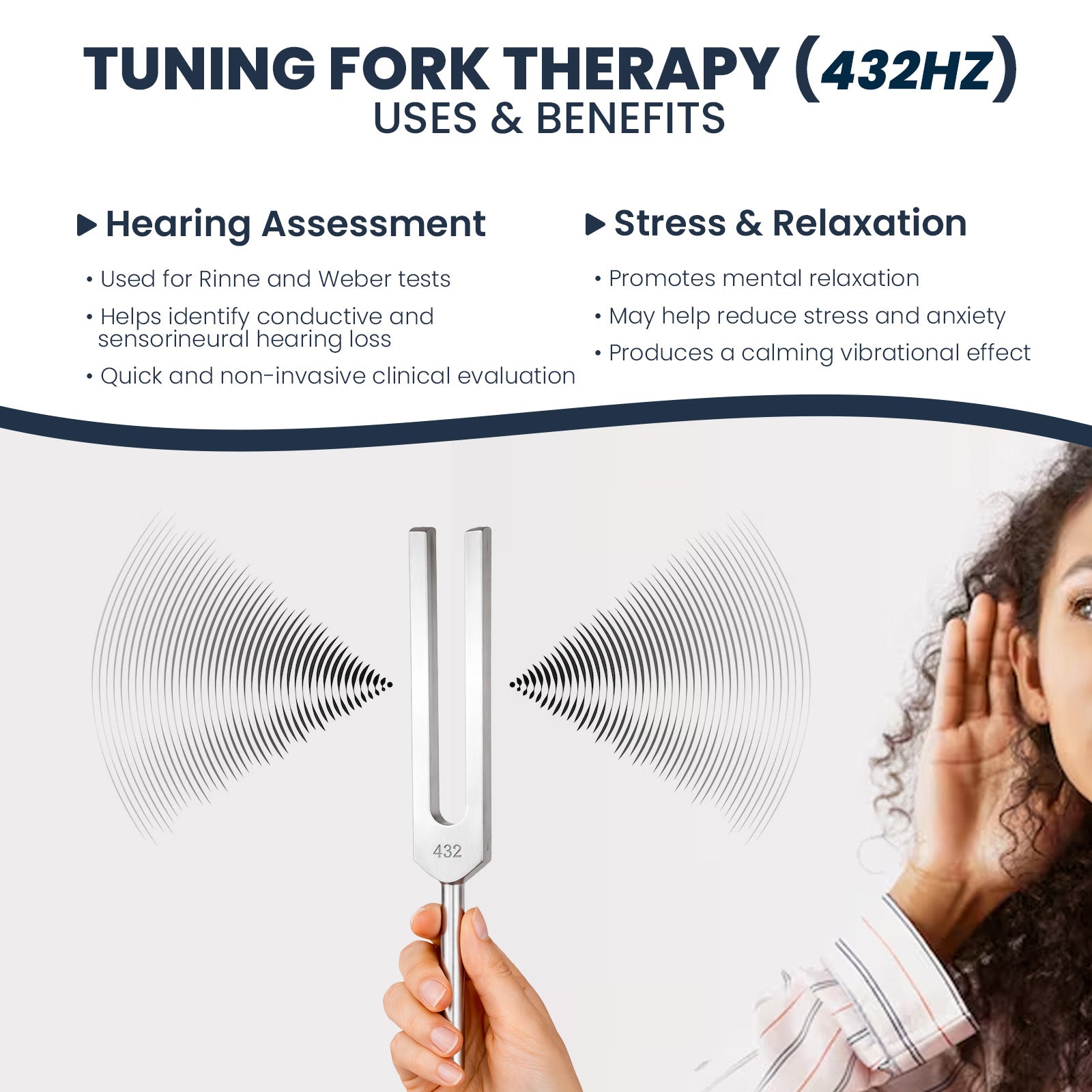 NS Crafts 432 Hz tuning fork with mallet and pouch – image 7