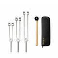 NS Crafts Otto weighted tuning fork set 32, 64 and 128 Hz with mallets and pouches – image 1