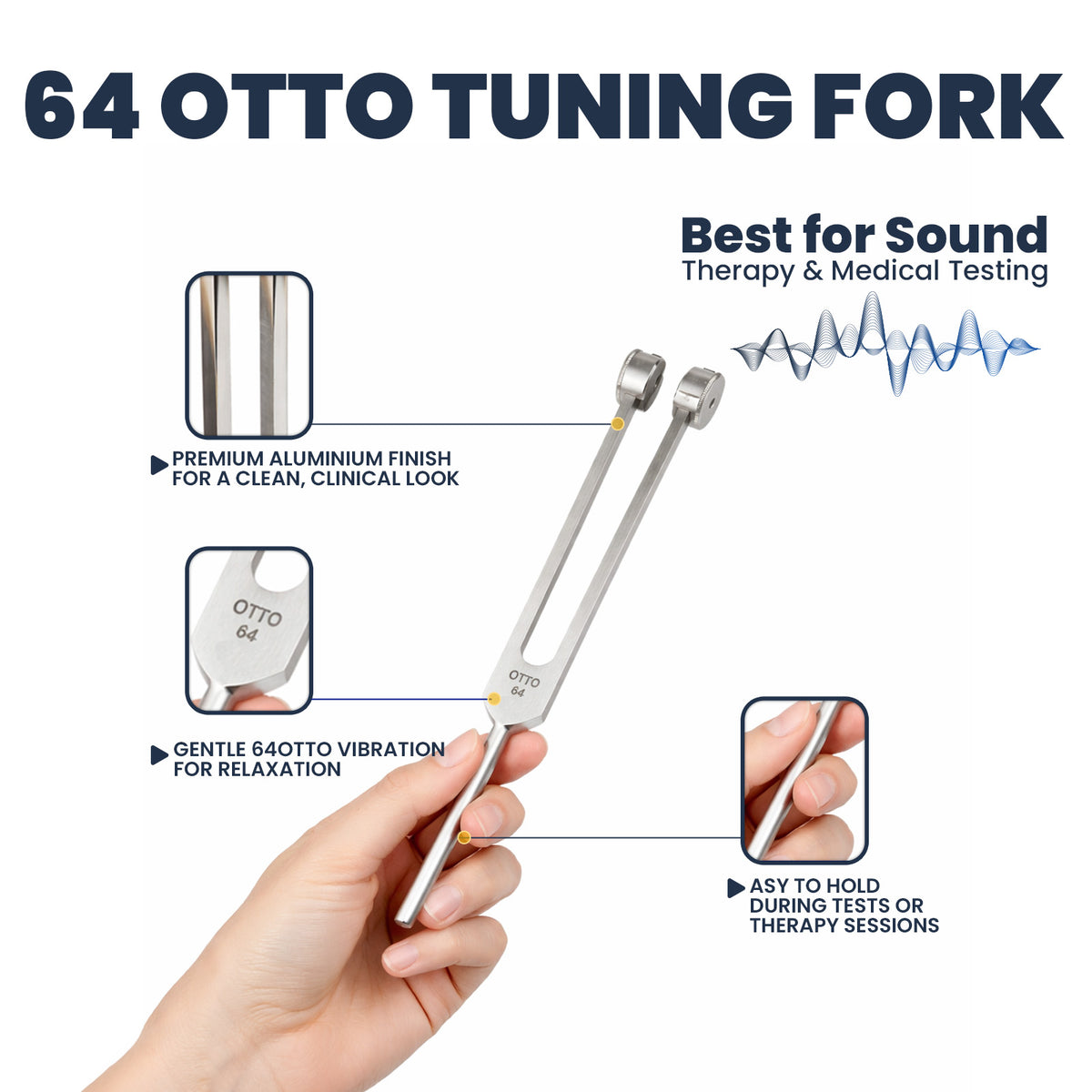 NS Crafts Otto weighted tuning fork set 32, 64 and 128 Hz with mallets and pouches – image 5