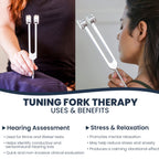 NS Crafts Otto weighted tuning fork set 32, 64 and 128 Hz with mallets and pouches – image 9