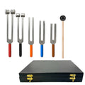 NS Crafts tuning fork set 128 to 2048 Hz with grip, mallet and gift box – image 1