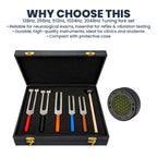 NS Crafts tuning fork set 128 to 2048 Hz with grip, activator, mallet and gift box – image 6