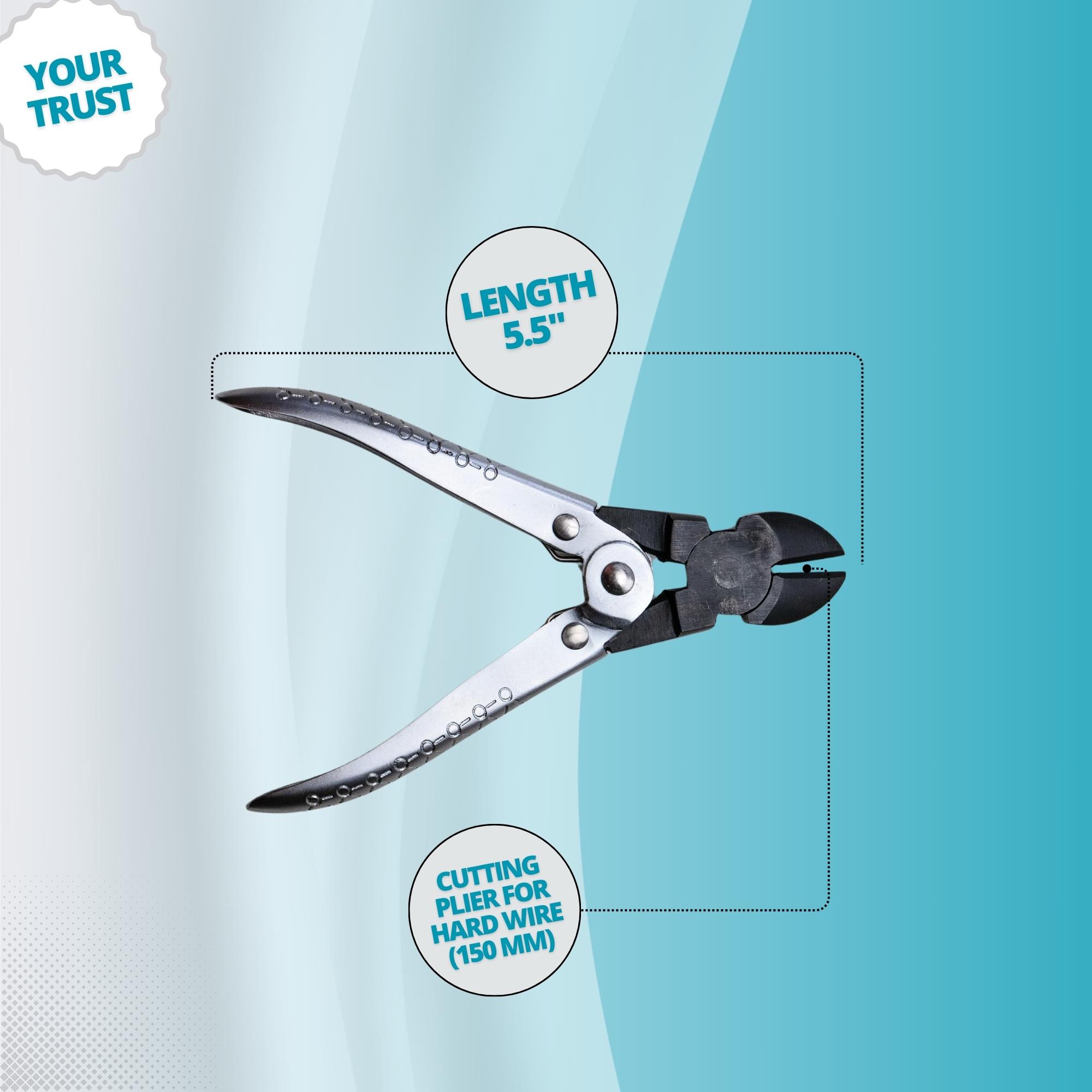 Parallel action diagonal side cutter pliers designed for jewelry cutting tasks.

