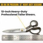 Premium 12 inch tailor scissors cutting fabric