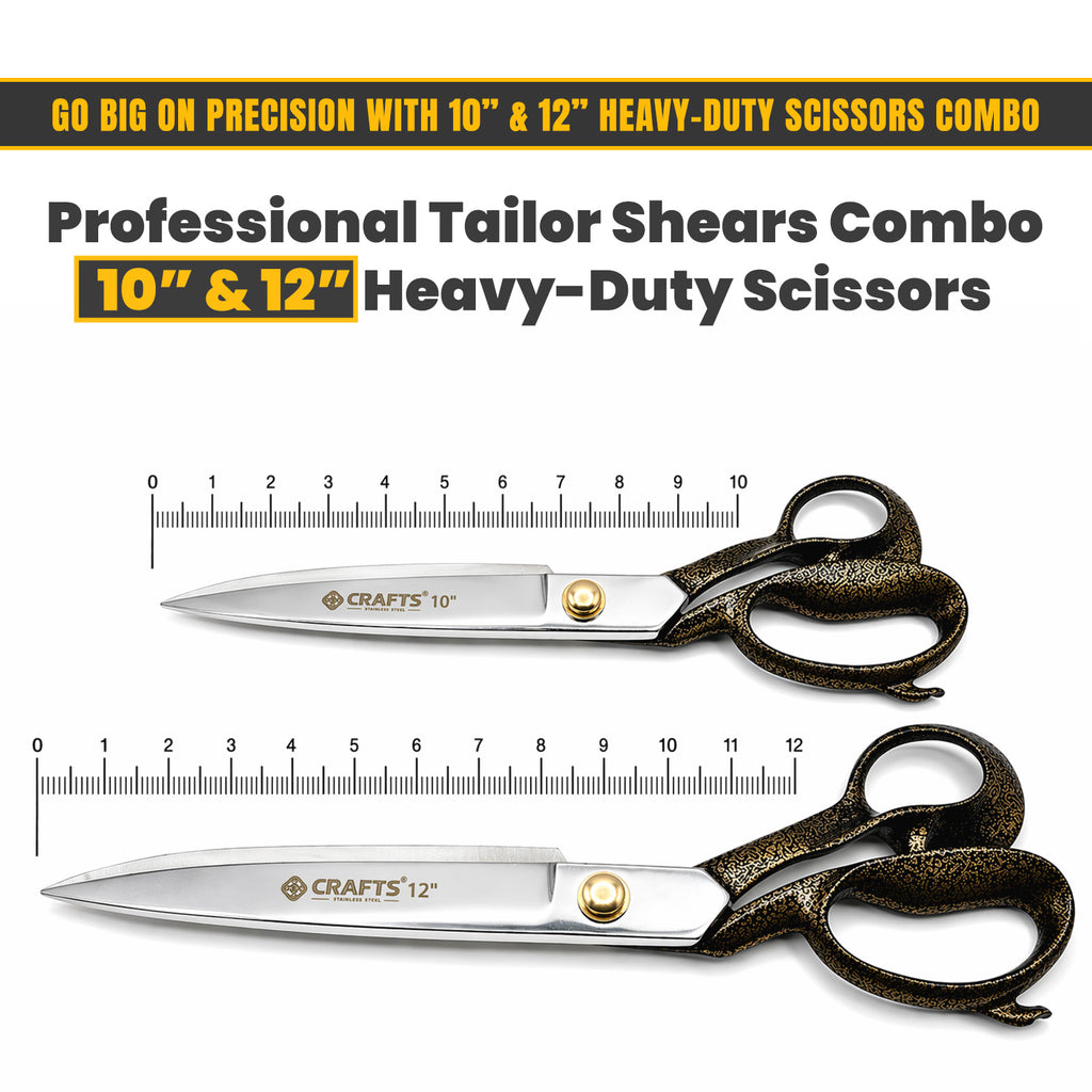 Premium tailor scissors cutting fabric