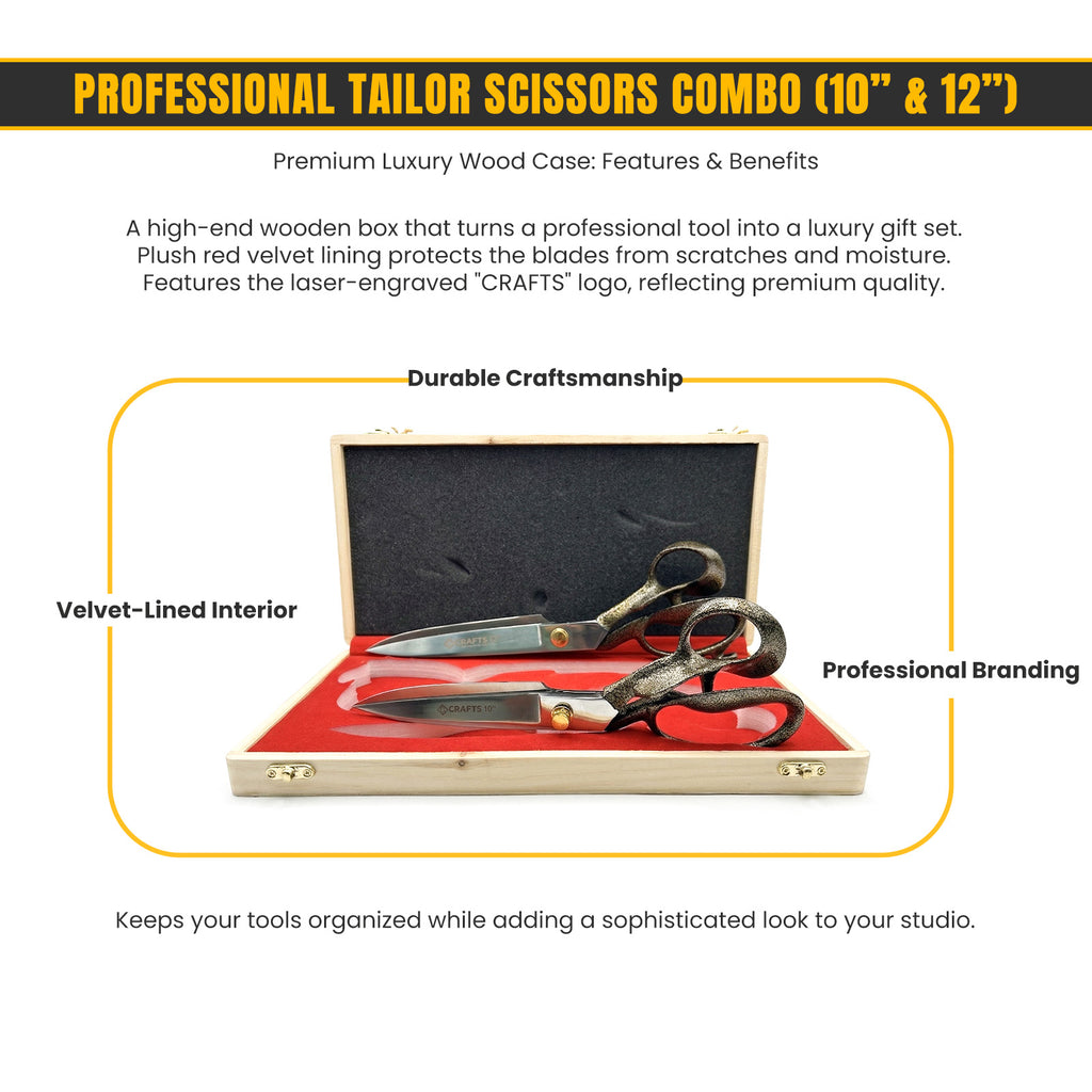 Professional leather and upholstery shears set