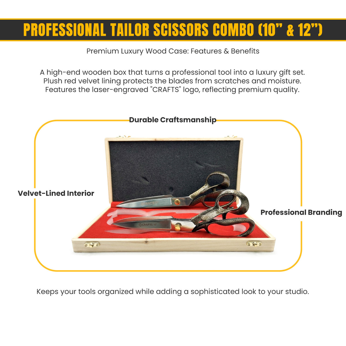 Professional leather and upholstery shears set