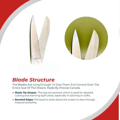 "Sharp textile scissors cutting thick material"