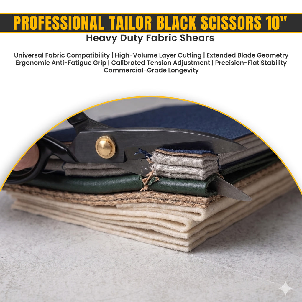 10 inch black leather and upholstery shears
