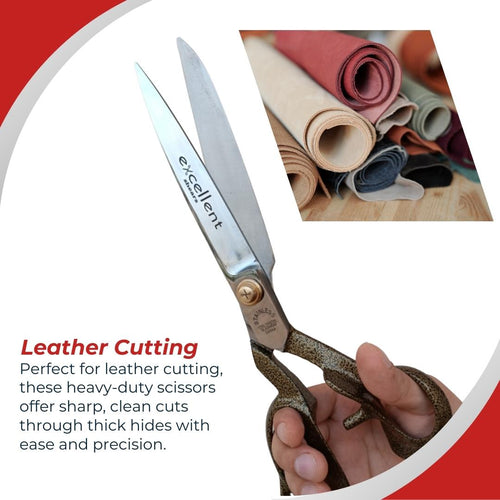 Professional 10-inch dressmaking shears cutting fabric