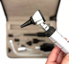 ENT Diagnostic Set Otoscope Ophthalmoscope Nasal Larynx Exam for Human & Vet