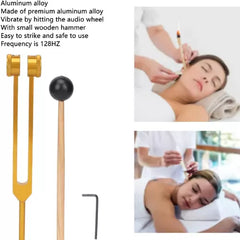 Professional 128Hz Tuning Fork Set for Stress Relief, Medical Use & Ear Cleaning