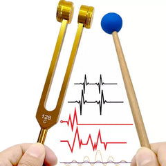 Professional 128Hz Tuning Fork Set for Stress Relief, Medical Use & Ear Cleaning