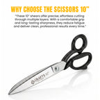 10 inch grip handle sewing scissors by Tools Master UK