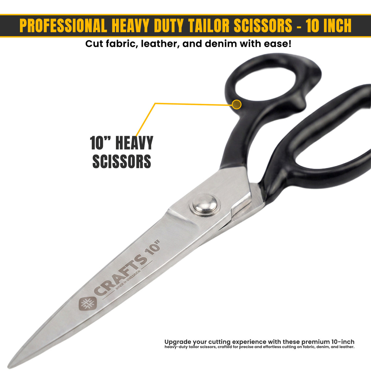 10 inch grip handle fabric scissors
