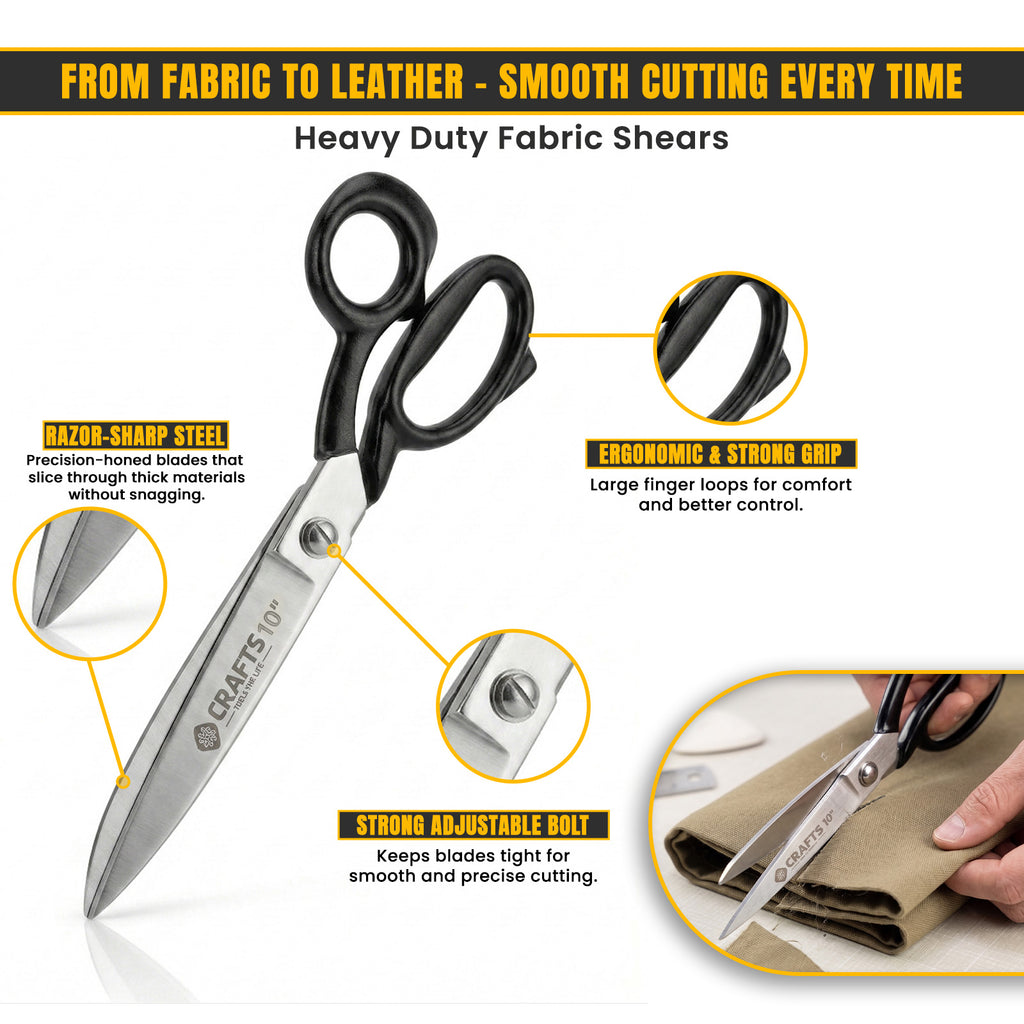Stainless steel blades on 10 inch grip handle scissors