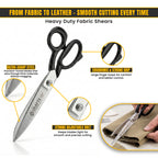 Stainless steel blades on 10 inch grip handle scissors