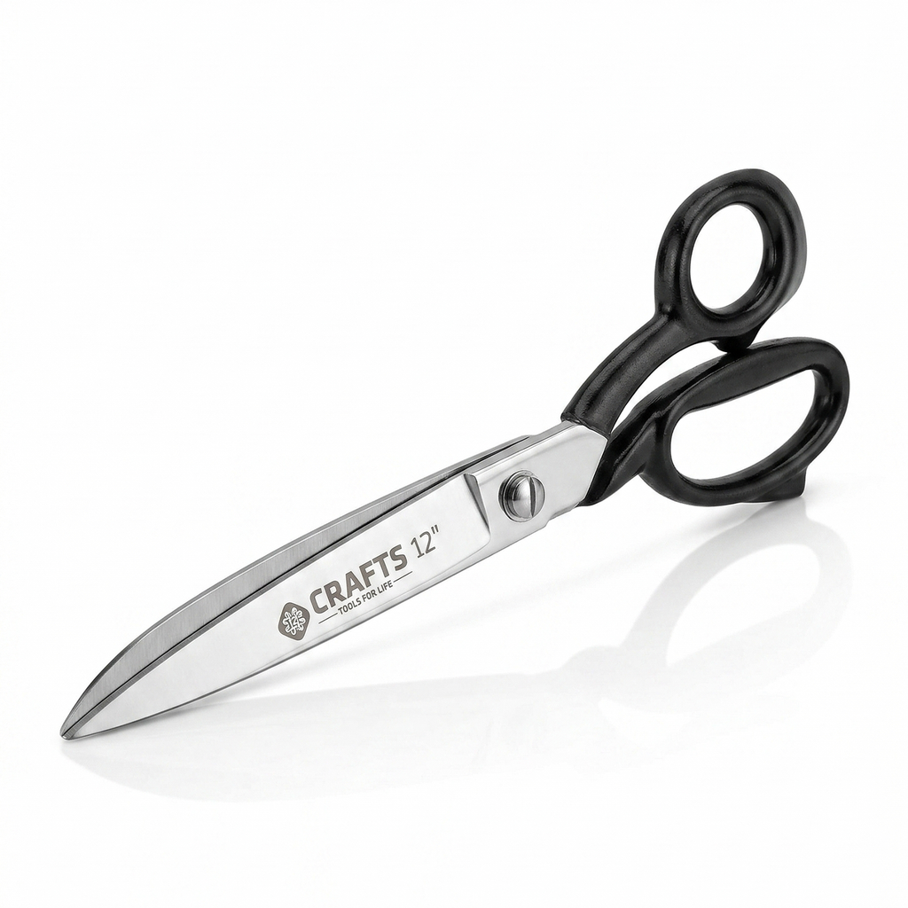 NS Crafts 12 inch heavy duty sewing scissors with grip handle