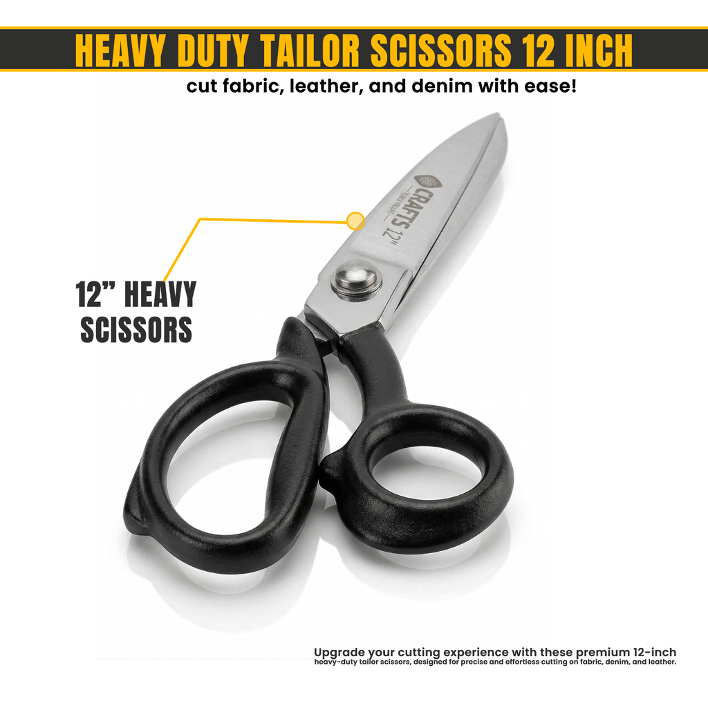 12 inch grip handle fabric scissors
