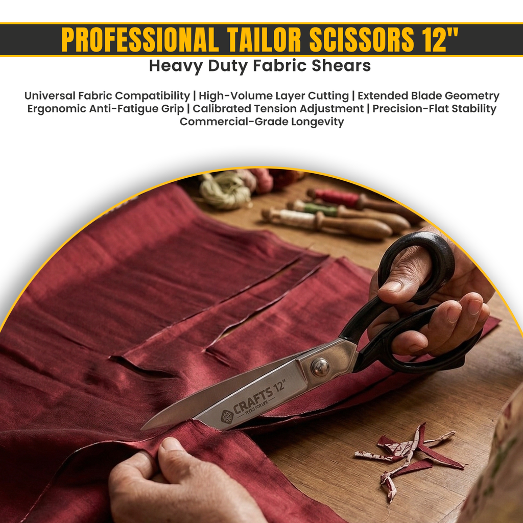12 inch leather and upholstery scissors with grip
